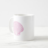 Rosa Muschelschale Küste Kaffeetasse (Vorderseite Links)