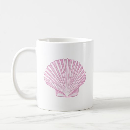 Rosa Muschelschale Küste Kaffeetasse (Links)