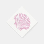 Rosa Muschelschale Küste Serviette (Ecke)