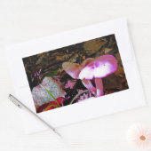 Rosa Mushroom Rechteckiger Aufkleber (Umschlag)