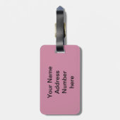 Rosa Musik Gepäckanhänger (Rückseite vertikal)