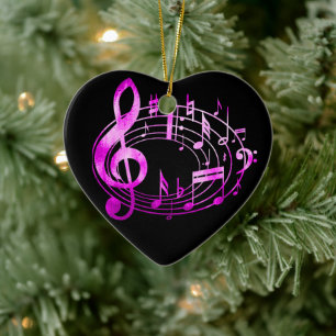 Rosa Musik im Metallischen Stil in ovaler Form Keramikornament