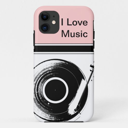 Rosa Musik iPhone Hüllen (Rückseite)