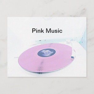 Rosa Musik Postkarte