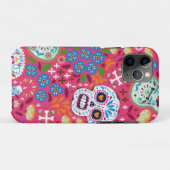 Rosa Musik Rock Skull Blumengarten Case-Mate iPhone Hülle (Rückseite (Horizontal))