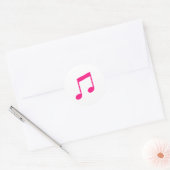 Rosa Musik Runder Aufkleber (Umschlag)