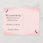 Rosa Musik Save the Date Postkarte (Rückseite)