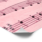 Rosa Musik und Theatermasken Poster (Ecke)