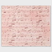 Rosa musikalische Bemerkungen Geschenkpapier (Flach)