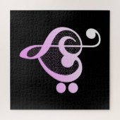Rosa Musikerherz Puzzle (Horizontal)