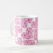 Rosa Musiknote Herz Kaffeetasse (Vorderseite Links)