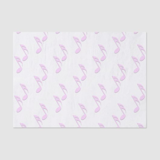 Rosa Musiknoten Seidenpapier (Vorderseite)