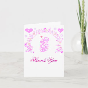 Rosa, Musiknoten von Love_ Dankeskarte