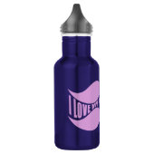 Rosa Mustaches - Farbe wählen Edelstahlflasche (Links)