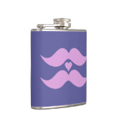 Rosa Mustaches-Flasche Flachmann (Rechts)