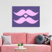 Rosa Mustaches, kundenspezifischer Leinenprint Leinwanddruck (Insitu (Wohnzimmer))