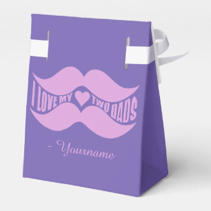 Rosa Mustaches Zollfahnen Geschenkschachtel