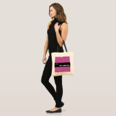 Rosa Muster-bester Freund-überhaupt individueller Tragetasche (Vorderseite (Model))