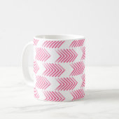 Rosa Muster der Arrow Kaffeetasse (Vorderseite Links)