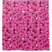 Rosa Muster der Blumenmohnblumen Duschvorhang (Vorderseite)