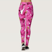 Rosa Muster der Blumenmohnblumen Leggings (Rückseite)