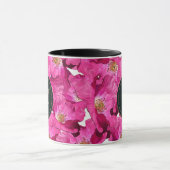 Rosa Muster der Blumenmohnblumen. Monogramm Tasse (Zentrum)