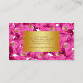 Rosa Muster der Blumenmohnblumen. Text Visitenkarte (Rückseite)