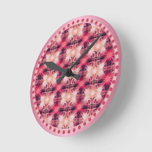 Rosa Muster der leichten, runden Uhr (Winkel)