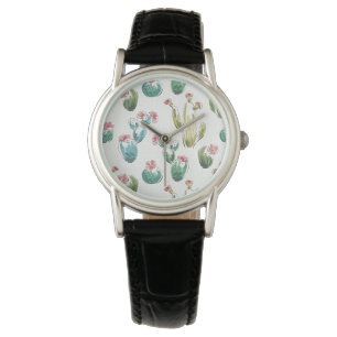 Rosa Muster des Wüsten-Blüten-Schritt-  Armbanduhr