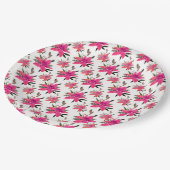 rosa Muster-Design-29500 Pappteller (Schrägansicht)