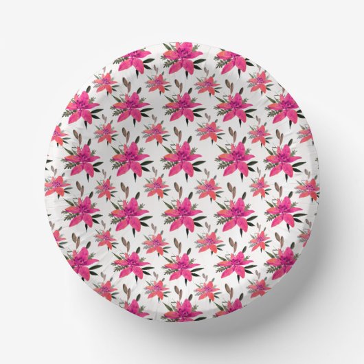 rosa Muster-Design-29500 Pappteller (Vorderseite)