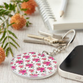 rosa Muster-Design-29500 Schlüsselanhänger (Vorderseite rechts)