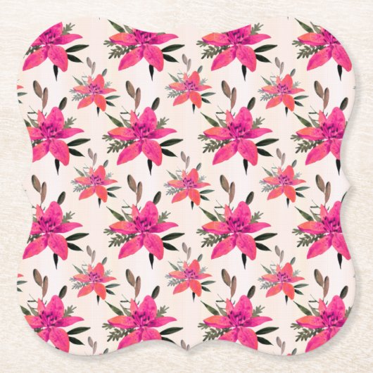 rosa Muster-Design-29500 Untersetzer (Vorderseite)