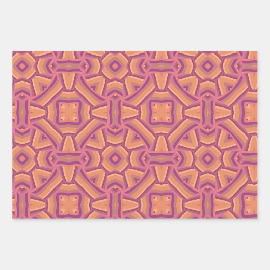 rosa Muster Geschenkpapier Set (Vorderseite 3)