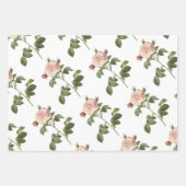 Rosa Muster Geschenkpapier Set (Vorderseite)