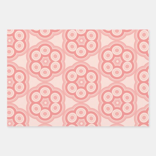 rosa Muster Geschenkpapier Set (Vorderseite 3)