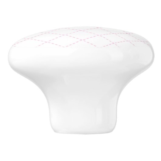 Rosa Muster-Keramikgriffe Keramikknauf (Seitenansicht)