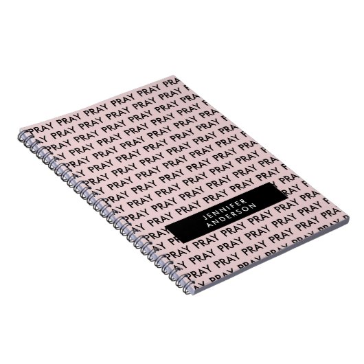 Rosa Muster minimalistisches Gebetsheft Notizblock (Rechte Seite)