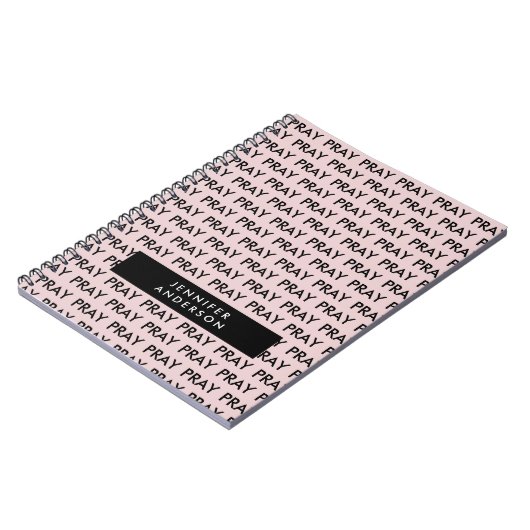 Rosa Muster minimalistisches Gebetsheft Notizblock (Linke Seite)