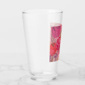 Rosa Muster mit Blume und Pflanze Glas (Rechts)