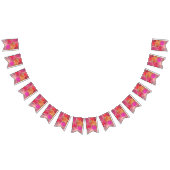 Rosa Muster mit Blume und Pflanze Wimpelkette (Alle)