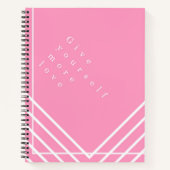 Rosa Muster mit weißen Linien Notizblock (Vorderseite)
