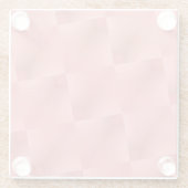 Rosa Muster pastellfarben Glasuntersetzer (Rückseite)