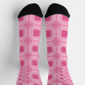 rosa Muster, rosa Design, gürtelförmige Muster, ro Socken (Oben)