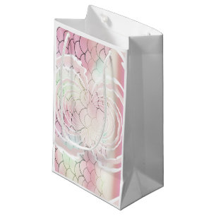 Rosa Muster unter den Meereswaagen Kleine Geschenktüte