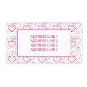 rosa Muster von Herzformen mit benutzerdefiniertem (Vorne)