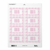 rosa Muster von Herzformen mit benutzerdefiniertem (Vorne)