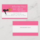 Rosa mutiger vibrierender terminkarte (Vorne/Hinten)