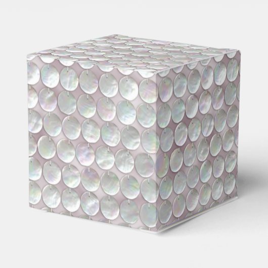 Rosa Mutter der Perlmuscheln Geschenkschachtel (Rückseite)