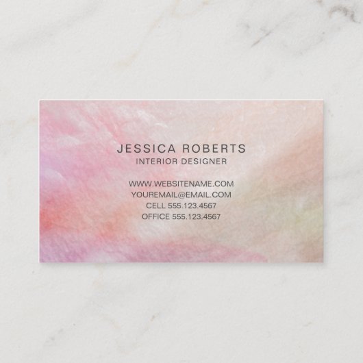 Rosa Mutter des Perlenmusters Visitenkarte (Rückseite)